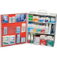 FIRST AID KIT, PLASTIC CASE, PORTABLE OR WALL MOUNT, 25 PERSON
